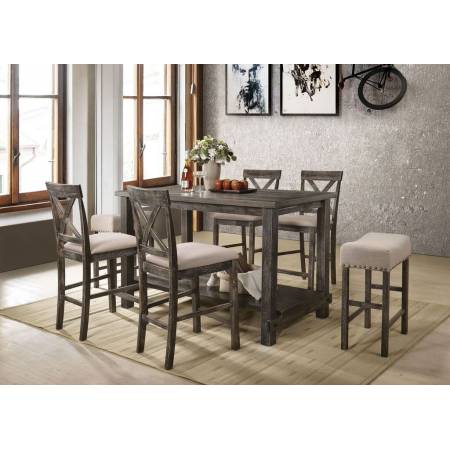 73830+73832*4+73833*2 7PC SETS COUNTER HEIGH TABLE + 4 COUNTER HEIGH CHAIRS + 2 COUNTER HEIGH STOOL