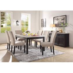 72850+72852*6 7PC SETS DINING TABLE + 6 SIDE CHAIRS