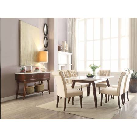 72820+72822*6 7PC SETS DINING TABLE + 6 SIDE CHAIRS