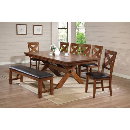 70000+70003*6+70004 8PC SETS APOLLO DINING TABLE + 6 SIDE CHAIRS + BENCH