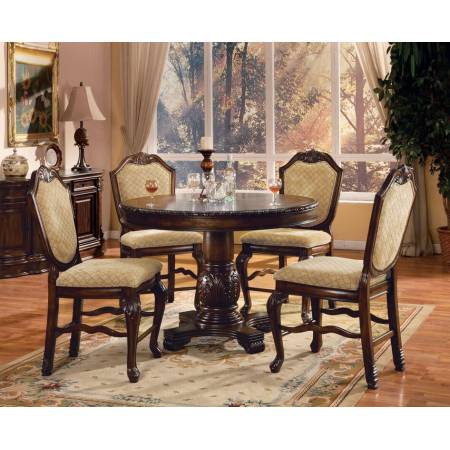 64082+64084*4 5PC SETS CHATEAU DE VILLE COUNTER H. TB + 4 COUNTER HEIGHT CHAIRS