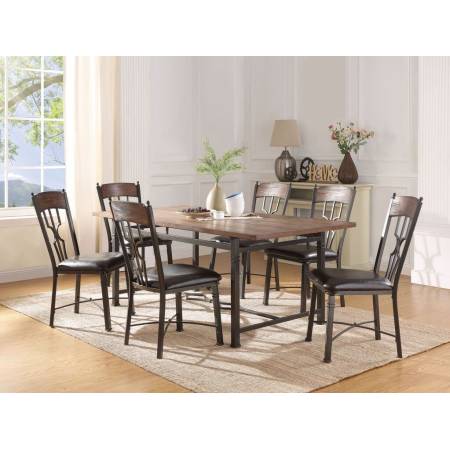 60015+60017*6 7 PC SETS DINNING TABLE + 6 SIDE CHAIRS
