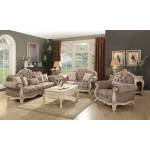 56021 WHITE LOVESEAT W/2 PILLOWS