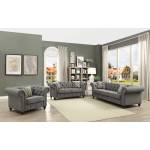 52426 GRAY LINEN LOVESEAT