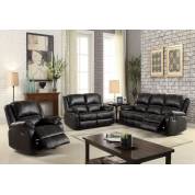 52285+52286+52287 3PC SETS BLACK MOTION SOFA + LOVESEAT + RECLINER