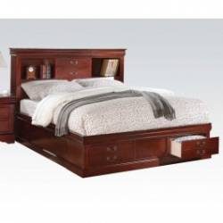 24380Q LP III CHERRY QUEEN BED W/STOR