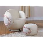 05528 2PC PK BASEBALL CHAIR , OTTOMAN