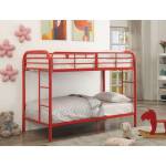 02178RD RED TWIN/TWIN BUNK BED