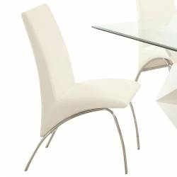 Ophelia Contemporary Leatherette and Metal Dining Chair