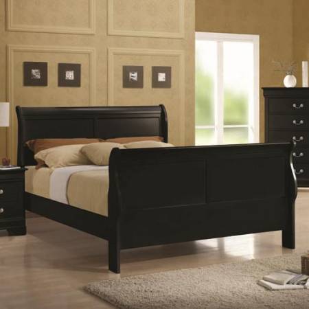 Louis Philippe Queen Sleigh Panel Bed 203961Q