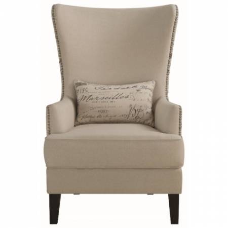 Accent Seating Winged Accent Chair with Script Back