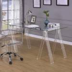 Amaturo Acrylic Sawhorse Writing Desk