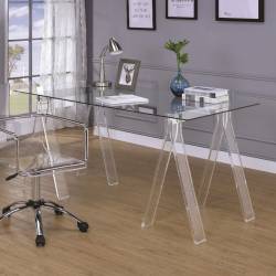 Amaturo Acrylic Sawhorse Writing Desk