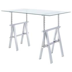 Adjustable Writing Desk with Sawhorse Legs
