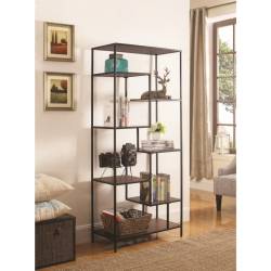 Bookcases 7 Shelf Steel Framed Bookcase