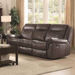 Sawyer Motion Motion Sofa with Pillow Arms and Outlet