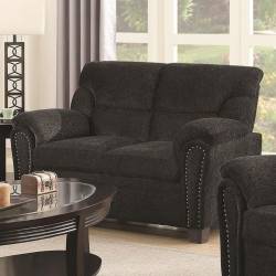 Clemintine by Coaster Casual Padded Loveseat with Nail Heads