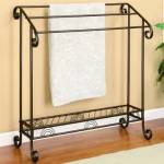 900833 Accent Racks Dark Bronze Metal Towel Rack