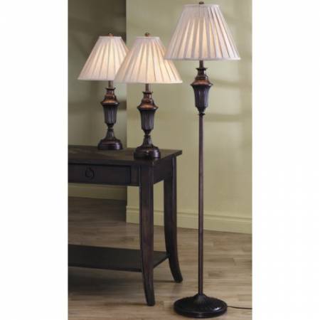 901147 3 Pack Lamp Sets Traditional 3 Piece Lamp Set