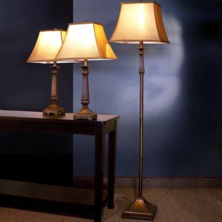 901160 3 Pack Lamp Sets Traditional 3 Piece Lamp Set