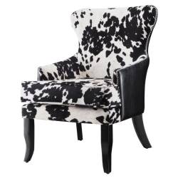 902169 Accent Seating Cowhide Print/Leatherette Accent Chair
