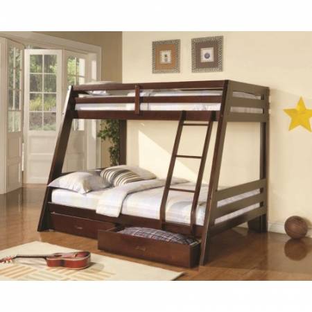 460228 Bunks Twin-over-Full Bunk Bed with 2 Storage Drawers