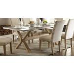 Luella X-Trestle Dining Table - Weathered Oak 5100-84+B