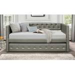 Trill Daybed with Trundle - Silver Vinyl 4974-A+B