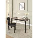 Tempe Writing Desk and Chair - Black Metal - Dark Brown Bi-Cast 2601-15