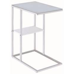 Accent Tables Contemporary Snack Table with Glass Top 904018