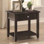 72103 Square End Table with Drawer and Shelf 721037