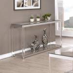 720749 72074 Contemporary Glass Top Sofa Table with Acrylic Legs 720749