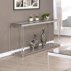 720749 72074 Contemporary Glass Top Sofa Table with Acrylic Legs 720749