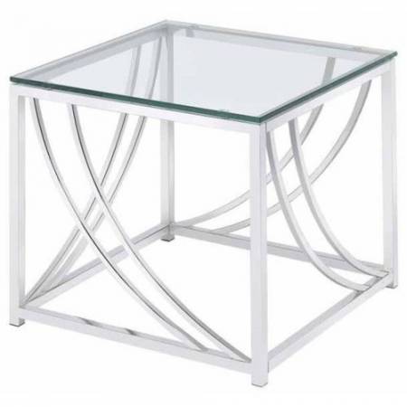 720490 Modern Glass Top End Table 720497
