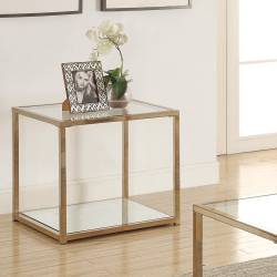 Calantha End Table with Mirror Shelf 705237