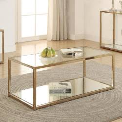 Calantha Coffee Table with Mirror Shelf 705238