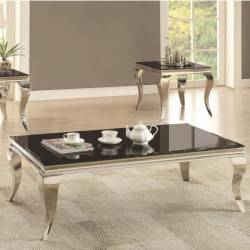 705010 Glam Coffee Table with Queen Anne Legs 705018