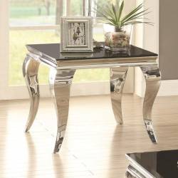 705010 Glam End Table with Queen Anne Legs 705017
