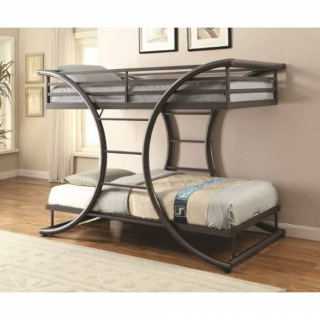 Bunks Twin-over-Twin Contemporary Bunk Bed 461078