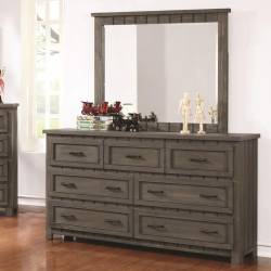 Napoleon Transitional Dresser and Mirror Set 400933+400934