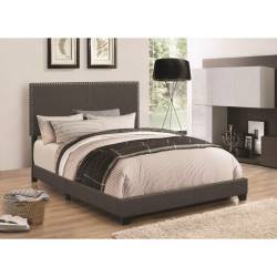 Upholstered Beds Upholstered King Bed with Nailhead Trim 350061KE
