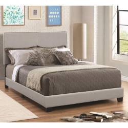 Dorian Grey Leatherette Upholstered King Bed 300763KE