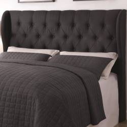 Upholstered Beds Queen/ Full Murrieta Headboard with Button Tufting 300445QF