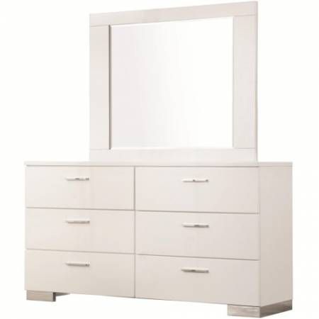 Felicity Dresser with 6 Drawers and Mirror 203503+203504