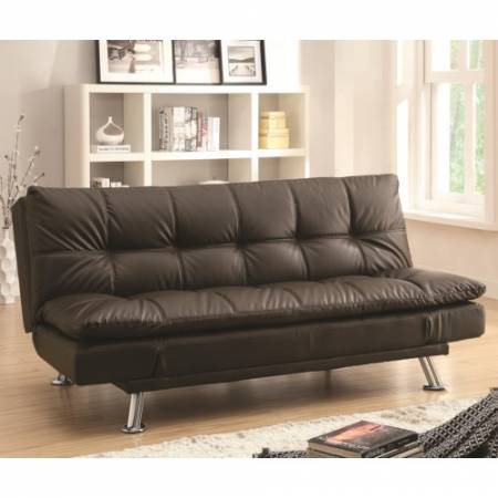 300321 Dilleston Sofa Bed in Futon Style with Chrome Legs