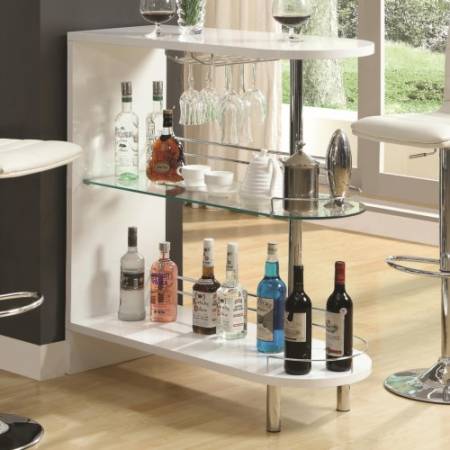 Bar Units and Bar Tables Contemporary White Bar Table