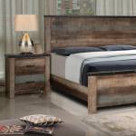 Sembene Rustic Nightstand with Two Drawers