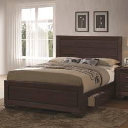 Fenbrook Transitional Queen Bed with Storage Drawers