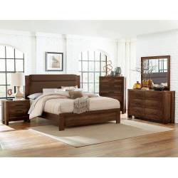 Sedley Upholstered Bedroom Set - Walnut 5415RF-1GR