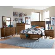 Raku Platform Bedroom Set - Warm Walnut 1711NC-1GR